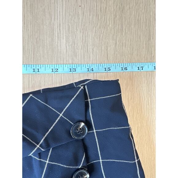 Zara Plaid Rushed Schoolgirl Skort Size Large 2134 - Picture 6 of 6